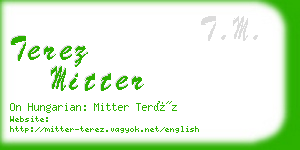 terez mitter business card